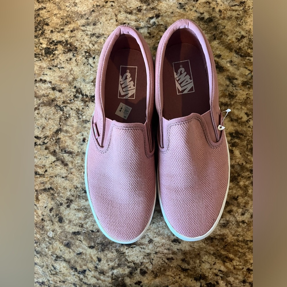 Pink Slip on Vans- Never been worn!